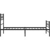 Kovový rám postele s hlavovým a nožním čelem 80 x 200 cm [355276] (Barva Černá)
