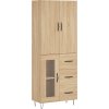 Skříň highboard 69,5 x 34 x 180 cm kompozitní dřevo [3198100] (Barva dub sonoma)