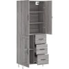 Skříň highboard 69,5 x 34 x 180 cm kompozitní dřevo [3198100] (Barva dub sonoma)