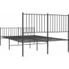 Kovový rám postele s hlavovým a nožním čelem 135 x 190 cm [350881] (Barva Černá)