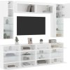 6dílná obývací stěna s LED osvětlením [3216797] (Barva Bílá)