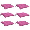 Podušky na židli 6 ks 40 x 40 x 7 cm textil [361479] (Barva vínová červená)