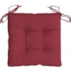 Podušky na židli 6 ks 40 x 40 x 7 cm textil [361479] (Barva vínová červená)