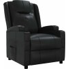 Polohovací křeslo umělá kůže [340959] (Barva Černá)