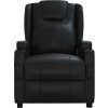 Polohovací křeslo umělá kůže [340959] (Barva Černá)