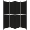 4dílný paraván 200x200 cm textil [350233] (Barva Černá)