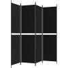 4dílný paraván 200x200 cm textil [350233] (Barva Černá)