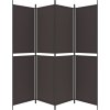 4dílný paraván 200x200 cm textil [350233] (Barva Černá)