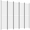 5dílný paraván 250x220 cm textil [350252] (Barva Antracitová)