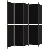 5dílný paraván 250x220 cm textil [350252] (Barva Antracitová)