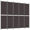5dílný paraván 250x220 cm textil [350252] (Barva Antracitová)