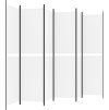 6dílný paraván 300x200 cm textil [350238] (Barva Bílá)