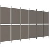 6dílný paraván 300x220 cm textil [350257] (Barva Černá)