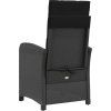 3dílný bistro set s poduškami polyratan [365177] (Barva Černá)