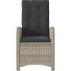 3dílný bistro set s poduškami polyratan [365177] (Barva Černá)