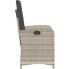 3dílný bistro set s poduškami polyratan [365177] (Barva Černá)