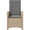 3dílný bistro set s poduškami polyratan [365177] (Barva Černá)