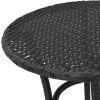 3dílný bistro set s poduškami polyratan [365177] (Barva Černá)