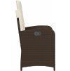 3dílný bistro set s poduškami polyratan [365177] (Barva Černá)