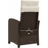 3dílný bistro set s poduškami polyratan [365177] (Barva Černá)