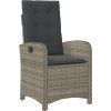 3dílný bistro set s poduškami polyratan [365177] (Barva Černá)
