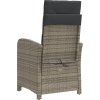 3dílný bistro set s poduškami polyratan [365177] (Barva Černá)