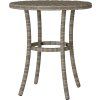 3dílný bistro set s poduškami polyratan [365177] (Barva Černá)