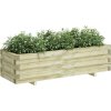 Vyvýšený záhon 120 x 40 x 30 cm dřevo obdélníkový [41661] (Barva Zelená)