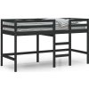 Dětská patrová postel se žebříkem 90x190 cm borové dřevo [835894] (Barva Černá)