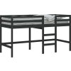 Dětská patrová postel se žebříkem 90x190 cm borové dřevo [835894] (Barva Černá)