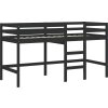 Dětská patrová postel se žebříkem 90x190 cm borové dřevo [835894] (Barva Černá)
