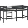 Dětská patrová postel se žebříkem 90x190 cm borové dřevo [835894] (Barva Černá)