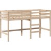 Patrová postel s žebříkem a střechou 90 x 190 cm borovice [3282108] (Barva Přírodní)