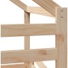 Patrová postel s žebříkem a střechou 90 x 190 cm borovice [3281991] (Barva Bílá)