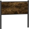 Čelo postele dub 100 cm kompozitní dřevo a ocel [4007794] (Barva Hnědý dub)