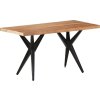 Jídelní stůl 140 x 70 x 76 cm masivní akáciové dřevo [351640] (Barva Černá)