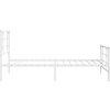 Kovový rám postele s hlavovým a nožním čelem 100 x 190 cm [355622] (Barva Bílá)
