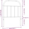 Kovové čelo postele 75 cm [353661] (Barva Černá)