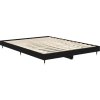 Rám postele 135 x 190 cm kompozitní dřevo [832182] (Barva Černá)