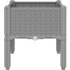 Zahradní truhlík s nohami 40 x 40 x 42 cm PP [367887] (Barva Světle šedá)