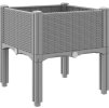 Zahradní truhlík s nohami 40 x 40 x 42 cm PP [367887] (Barva Světle šedá)