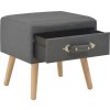 Noční stolek 40 x 35 x 40 cm textil [247535] (Barva Tmavě šedá)