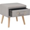 Noční stolek 40 x 35 x 40 cm textil [247535] (Barva Tmavě šedá)