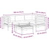 5dílná zahradní sedací souprava podušky borovice [3299428] (Barva Přírodní douglaska)
