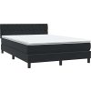Box spring postel s matrací 140x220 cm samet [3317219] (Barva Černá)
