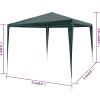 Party stan 3 x 3 m PE [45091] (Barva Zelená)