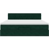 Osmanský rám postele s matrací 180x200cm samet [3312713] (Barva Tmavě zelená)