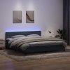 Box spring postel s matrací a LED 180x210 cm samet [3317182] (Barva Tmavě šedá)
