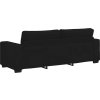 3dílná sedací souprava s poduškami textil [3324651] (Barva Černá)