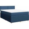 Box spring postel s matrací 160x200 cm textil [3287501] (Barva Tmavě šedá)